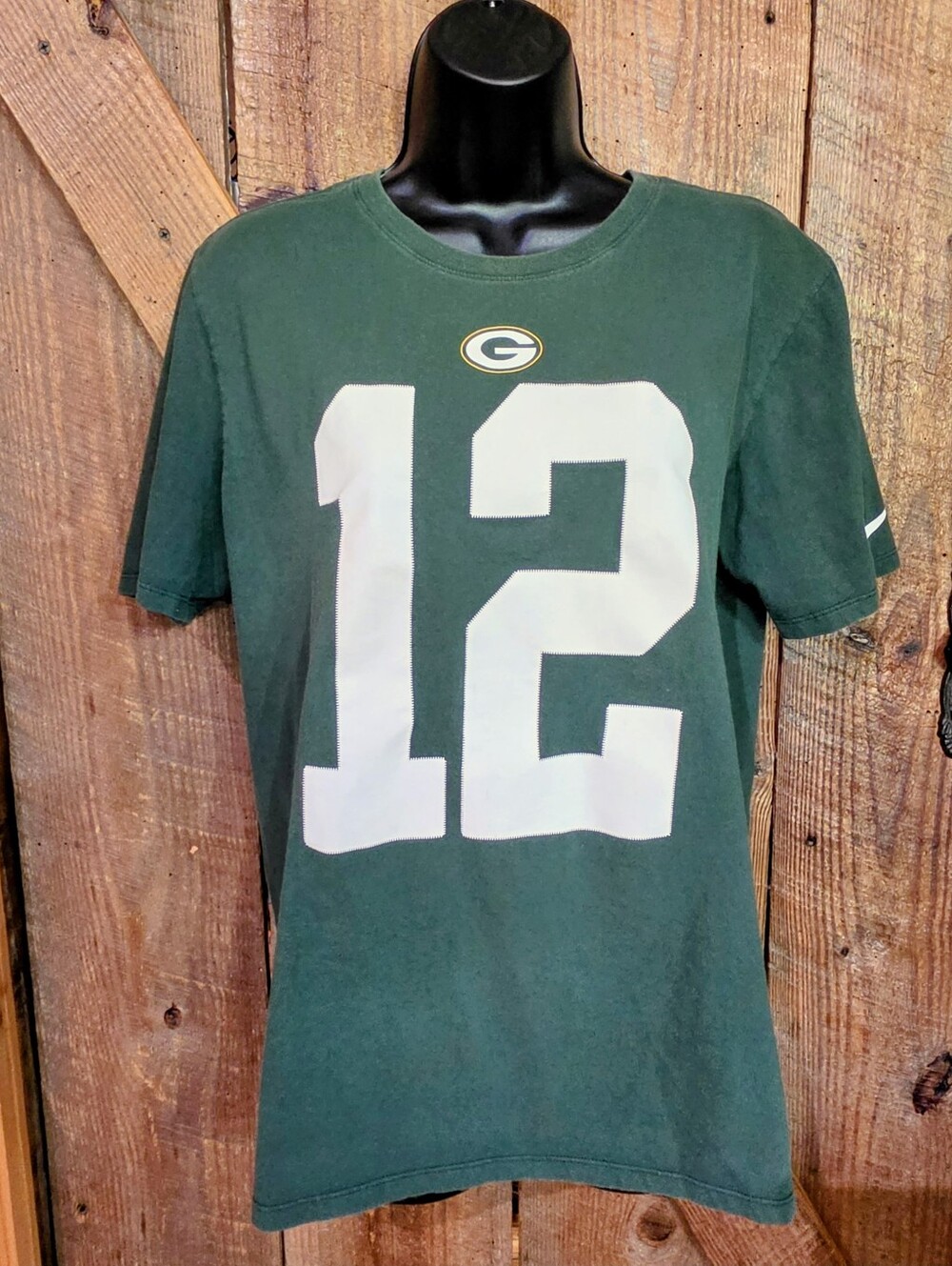 Nike Green Bay Packers Aaron Rodgers #12 Adult Medium T-Shirt EUC